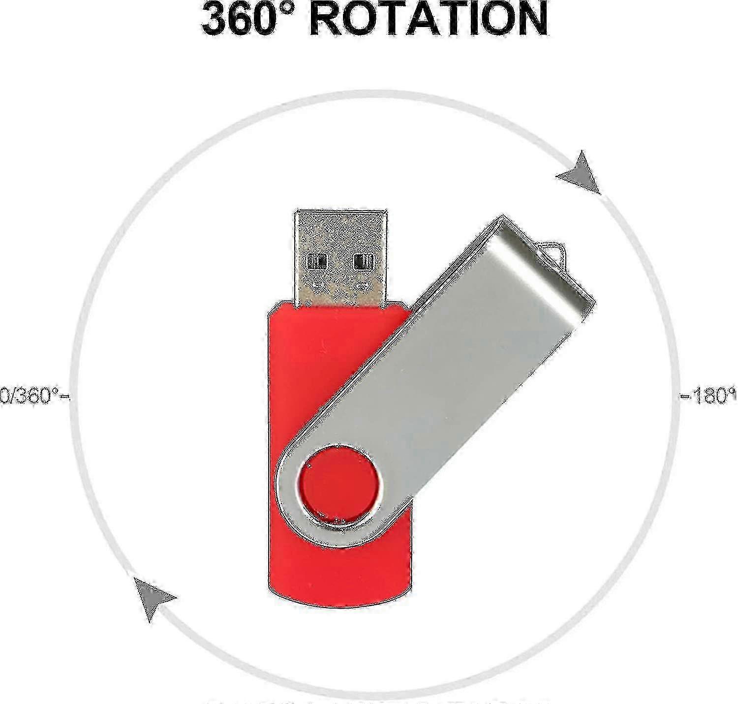 1 Pack Usb Flash Drives Usb 2.0 Thumb Drive Bulk Pack Swivel Memory Stick Fold Storage Jump Drive Zi LINERO 2024 Walkbee A