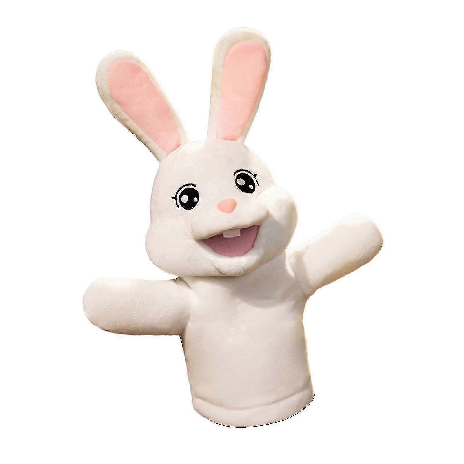Educational Bunny Hand Puppet for Preschool - 35cm Soft Plush Toy for Interactive Learning