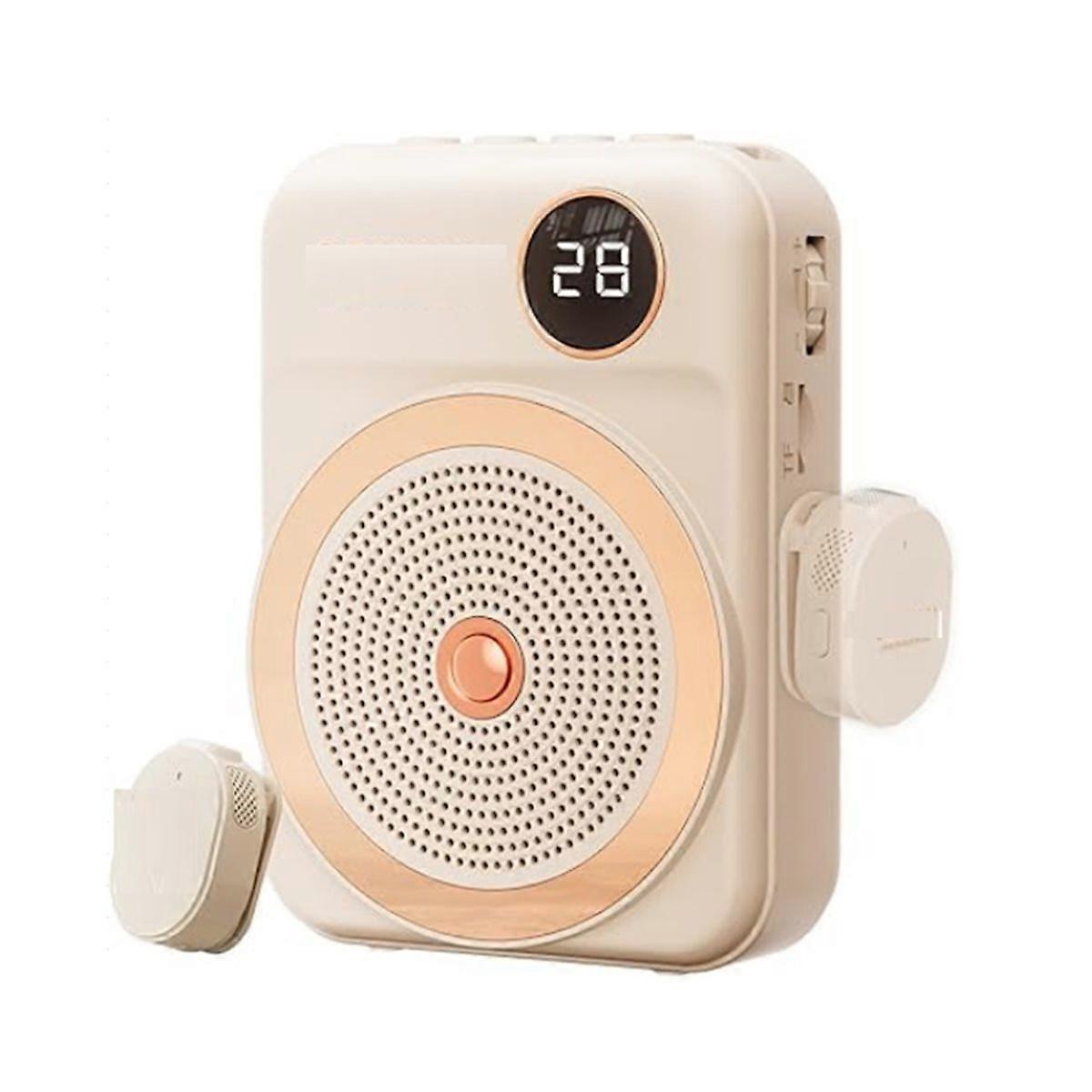 Voice Amplifier for Teachers with Wireless Lavalier Lapel Microphone Portable Bluetooth Microphone &