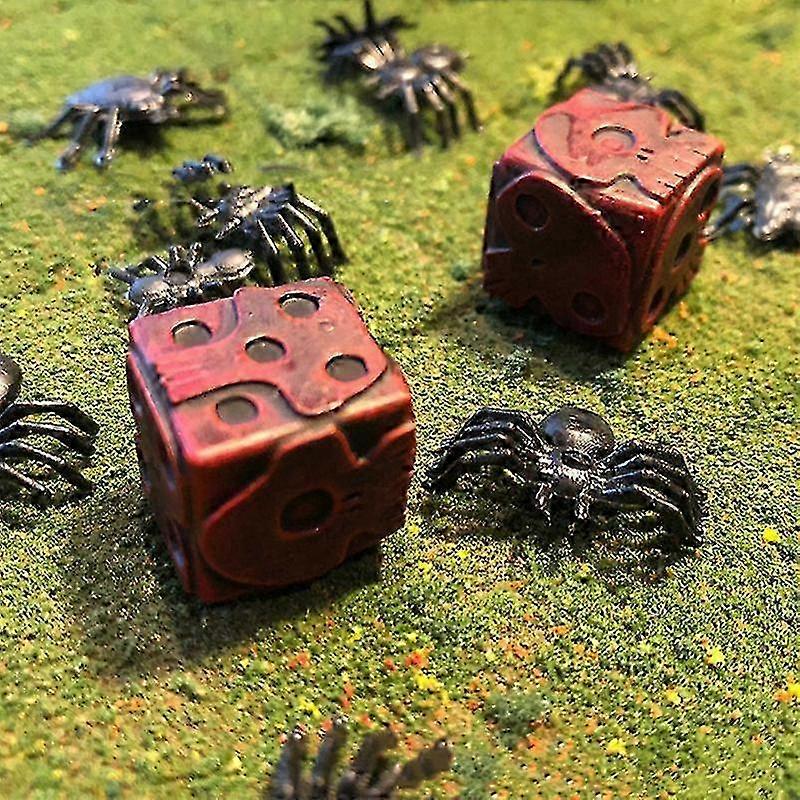 1pc Polyhedral Dice Halloween Skull Pattern Dice Point Cubes Party Toy Decoratio