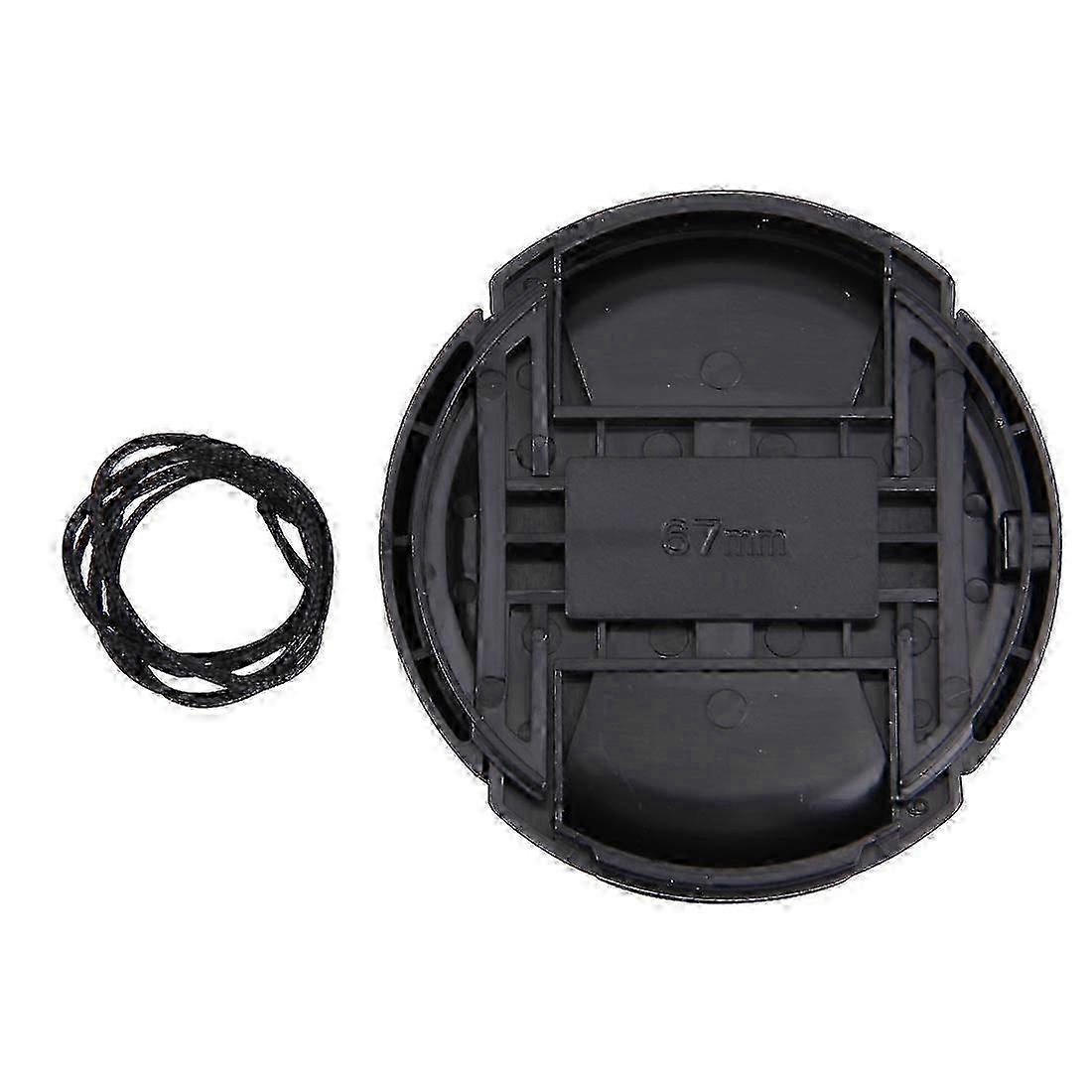 67mm Center Pinch Camera Lens Cap(Black)