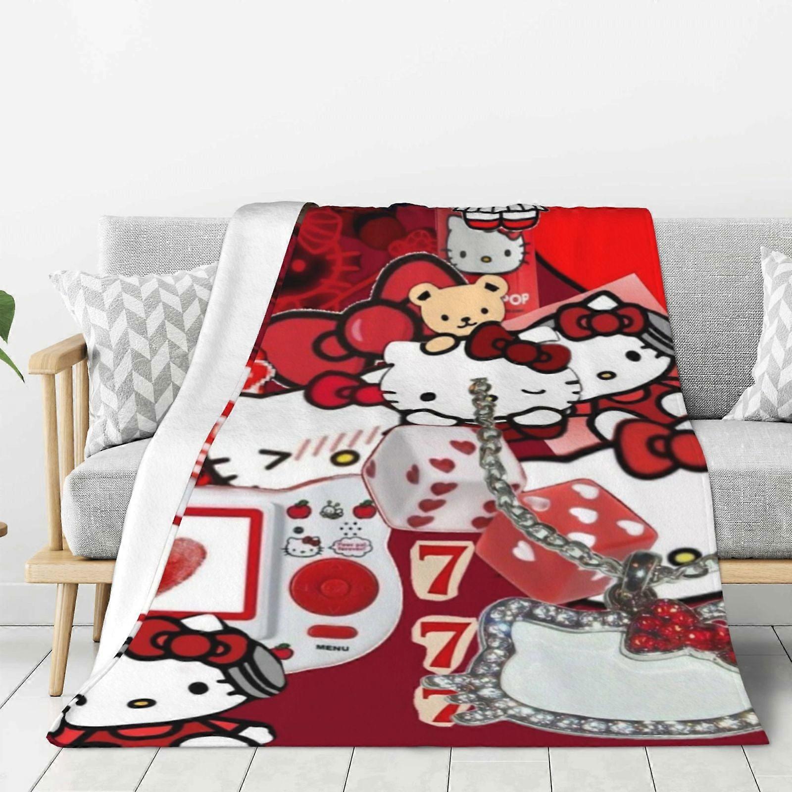 Hello Kitty Fleece Blanket Super Soft Cozy Throw Blanket, Kids Bedding Features - Super Soft 40"X30"