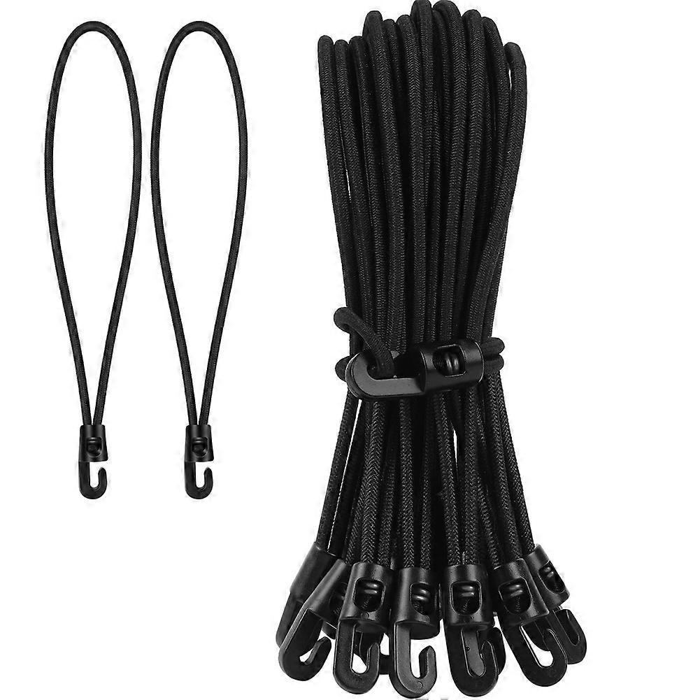 Bungee Cord with Hooks, Pack of 20 Expander with Hooks, 25 cm, Multifunctional Tensioner,for Tents, Nets, Camping