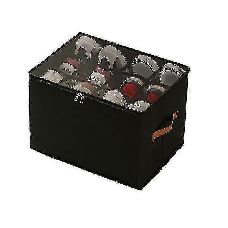 adjustable shoe organiser with clear lid foldable