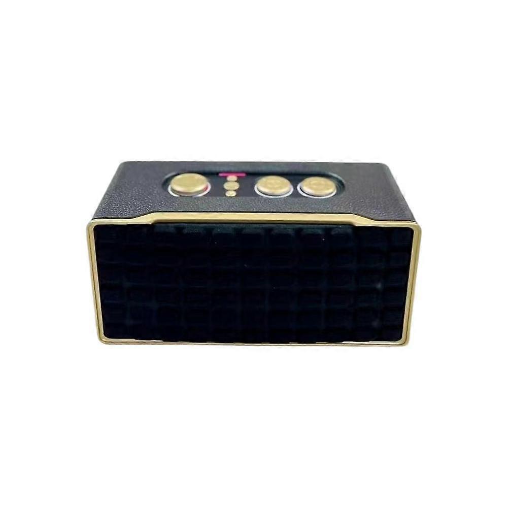 Wireless Bluetooth Speaker with Subwoofer Adjustable High Low Frequency Portable Audio System in Silver and Gold