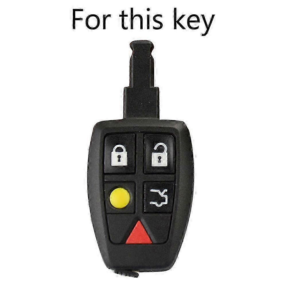 Silicone Key Case for Volvo C30/C70/S40/V50 (2004 - 2007) - Remote Fob Cover