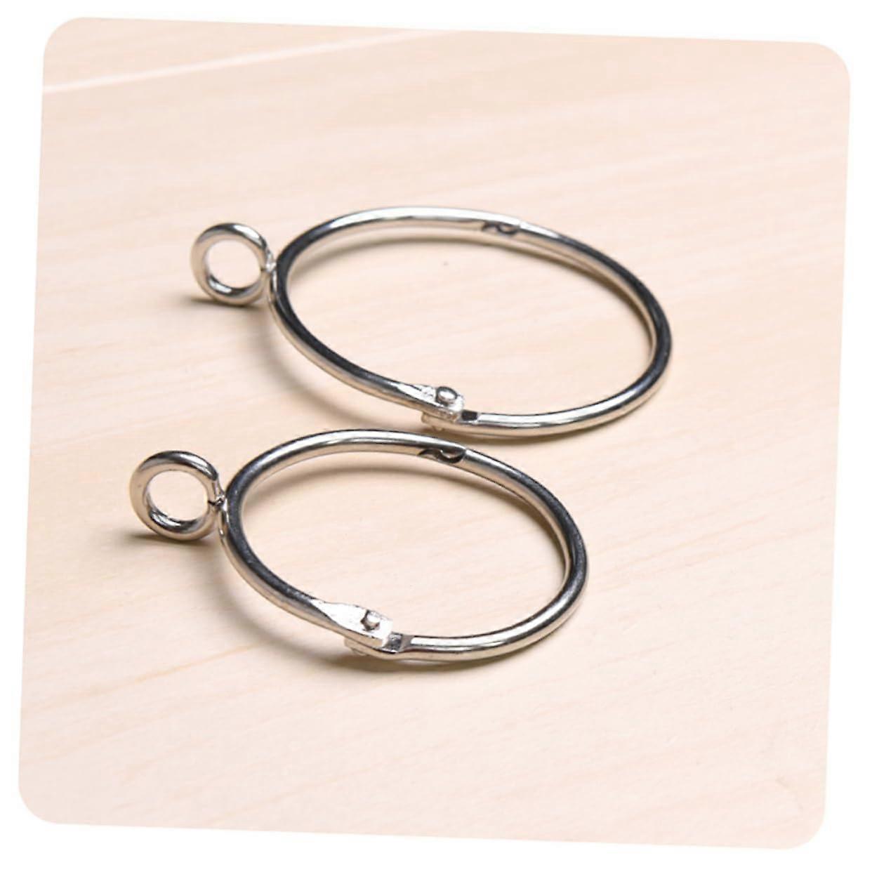 20pcs Silver Curtain Rings with Hooks HeavyDuty Eyelets for Easy Window or Shower Drapes