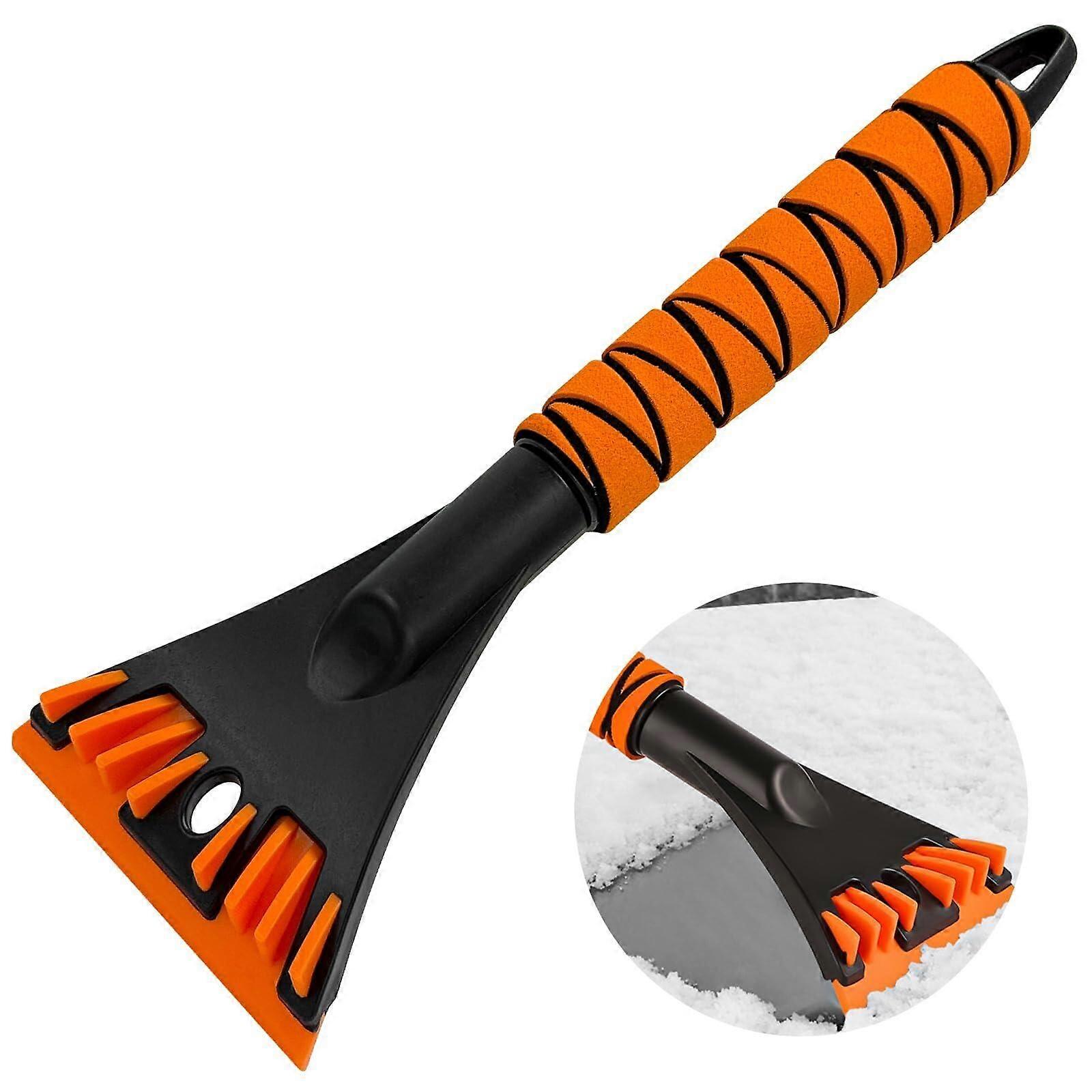 Ice Scraper for Car Windshield - No-Scratch Frost & Ice Cleaning Tool with Comfortable Foam Grip Handle, Portable Window Ice Removal Scraper for Cars,