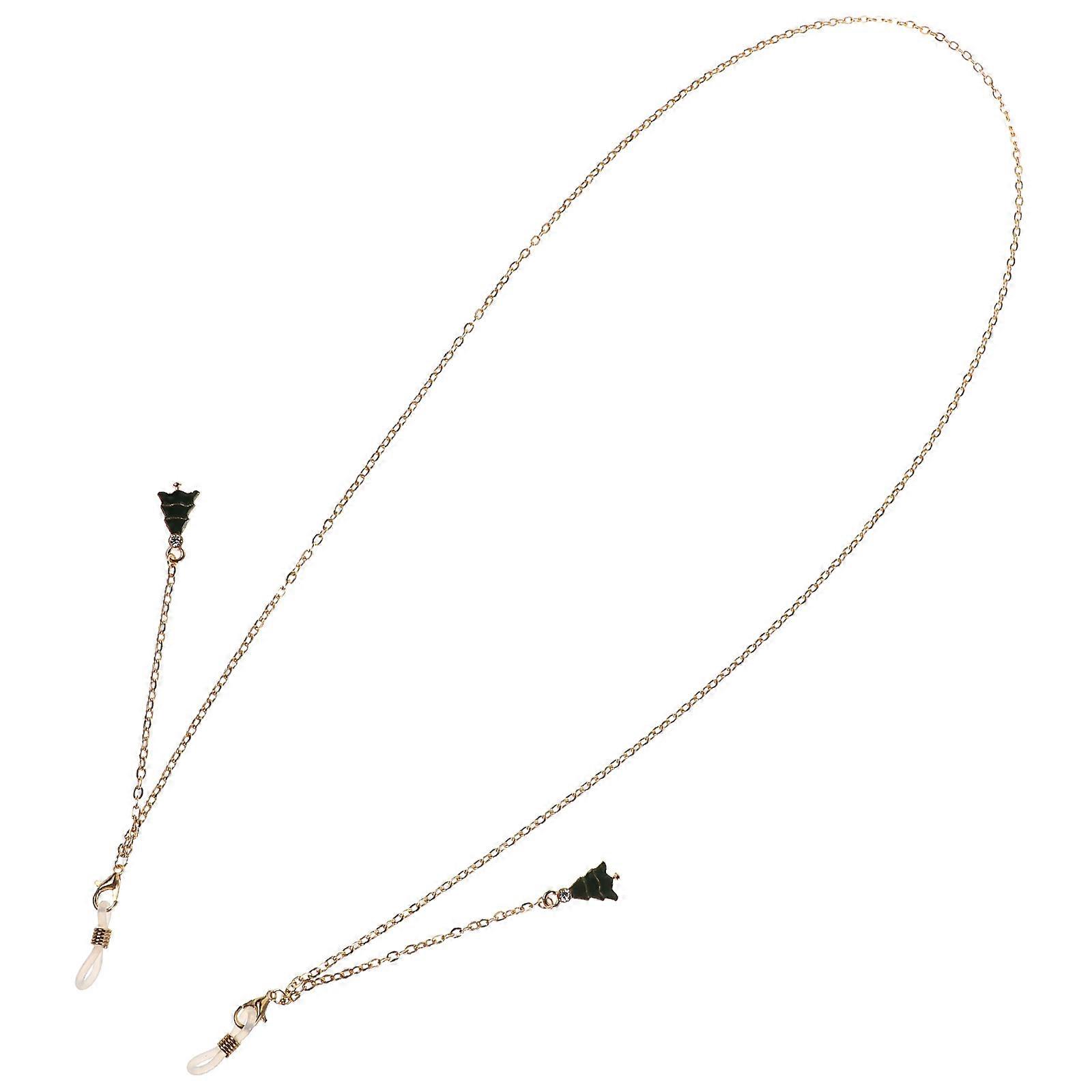 Assorted Color Metal Eyeglass Chain for Decor 1Pair with Chic Tassel Design