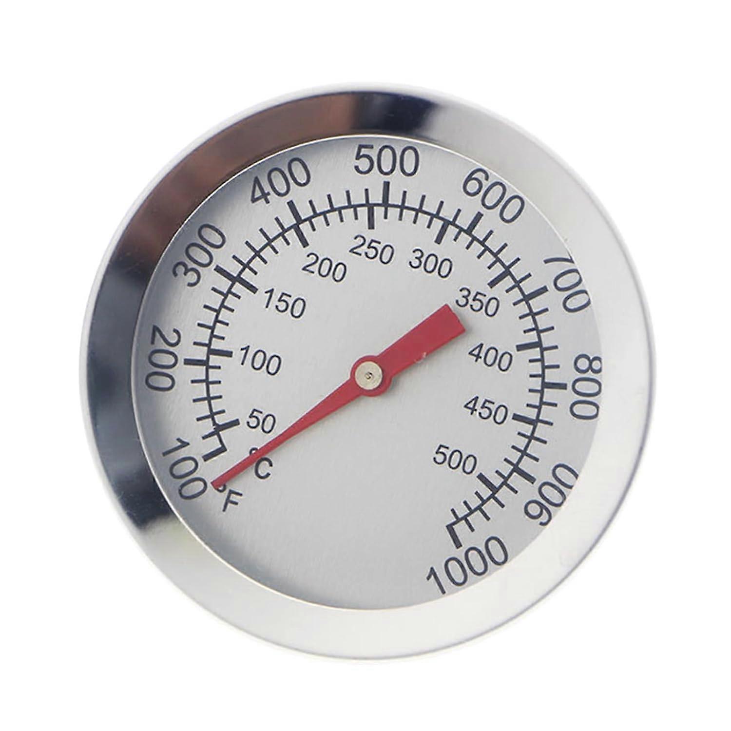 Stainless Steel BBQ Grill Thermometer with Clear Scale Display and Explosionproof Glass 5.2cm