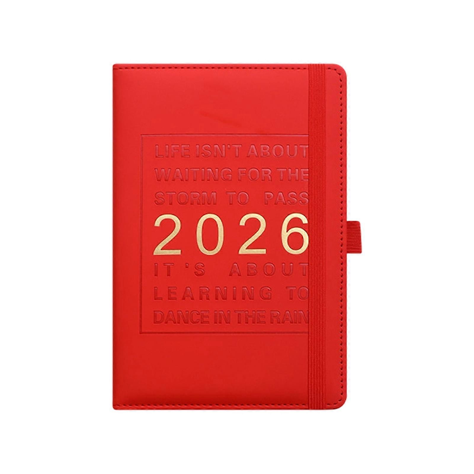 2026 Travel Organizers Schedule Planner With Monthly Weekly Layouts Lightweight Practical For Students & Professional  Red