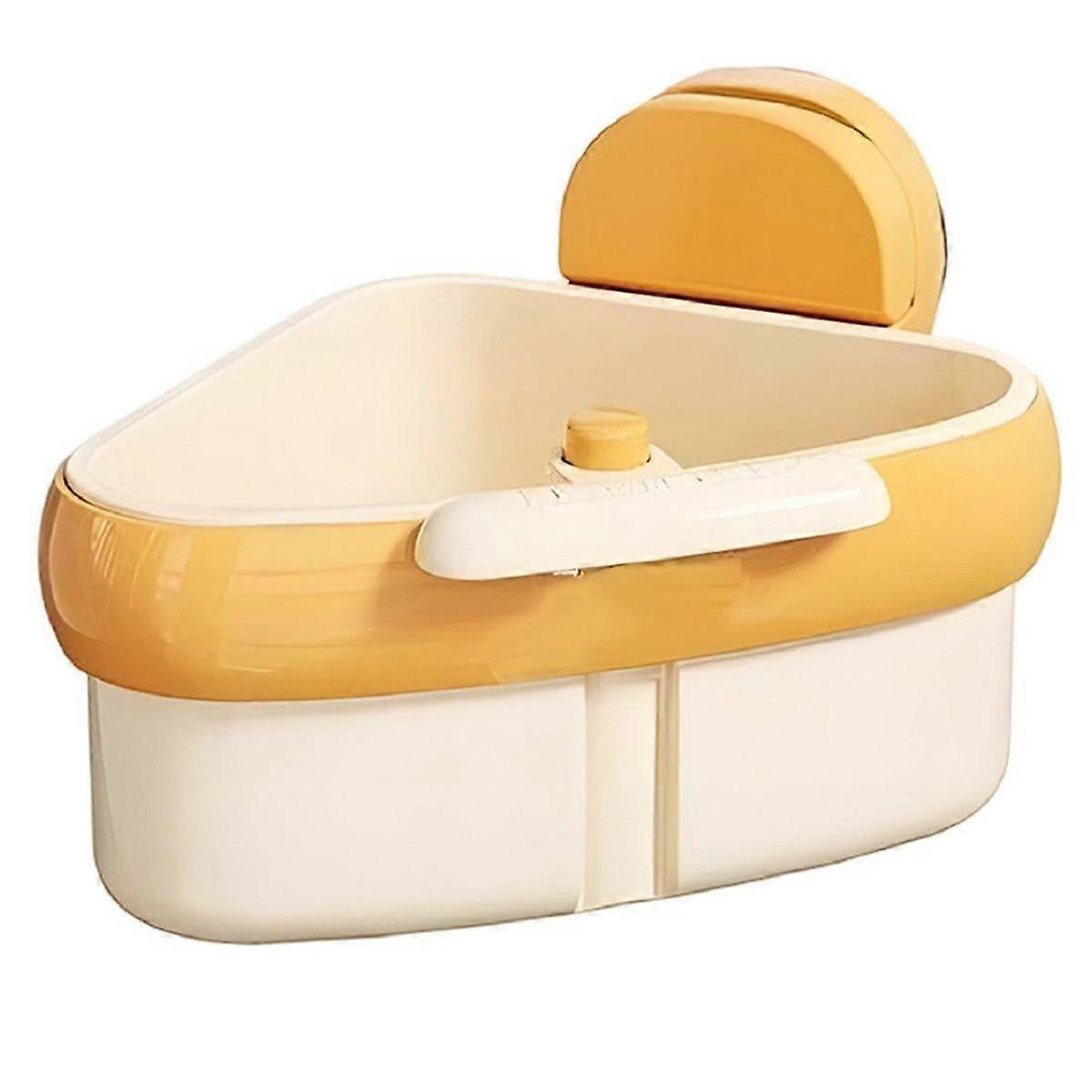 Suction Cup Sink Corner Rack, Corner Sink Strainer, Automatic Dumping Sink Strainer Basket,Corner S