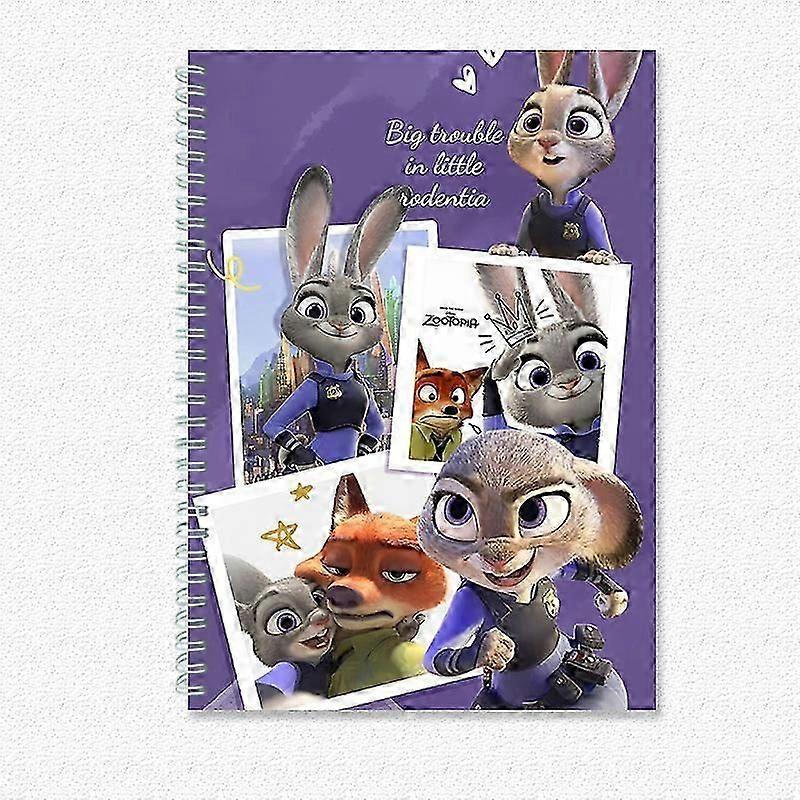 Zootopia Judy Hopps Nick Wilde Notebook B5 Ring Grid Lined A5 Spiral A6 Lined Student Office Stationery