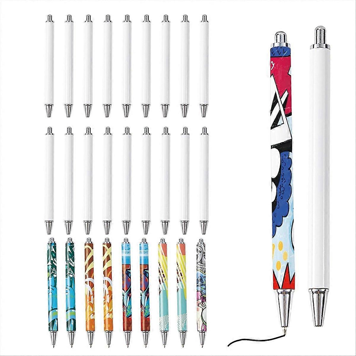 30Pack Sublimation Pens Blank with Shrink Wrap,
