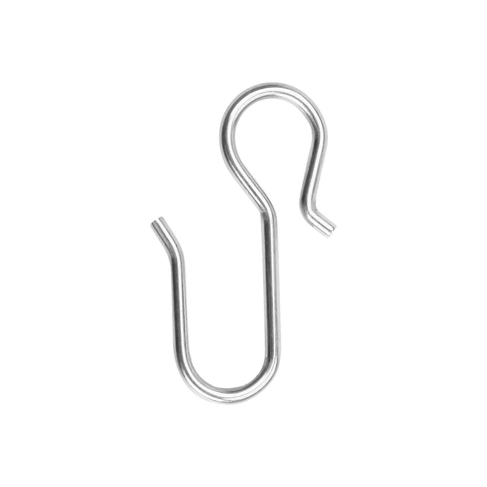 Stainless Steel S Shaped Curtain Hooks Rustproof Metal Track Hooks for Ceiling Drapes 30Pcs