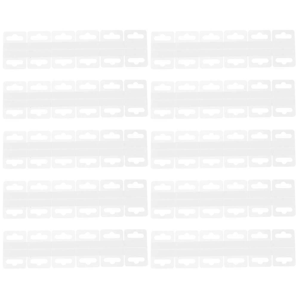 Transparent PVC Hanging Tabs for Retail Use 150Pcs Self Adhesive Hooks