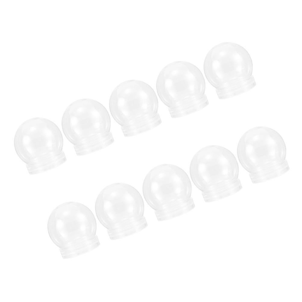 Clear Plastic Snow Globe Ornaments with Screw Lid for DIY Use 10Pcs