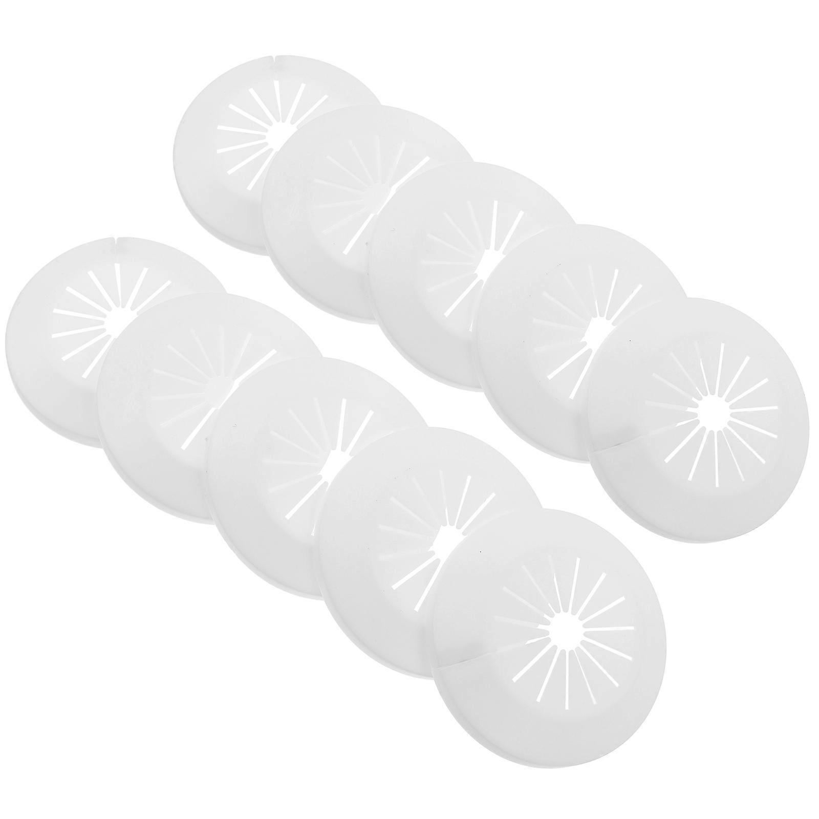 Pipe Cover Decorative Flange Plastic for Wall Drain 10Pcs Plumbing Accessory