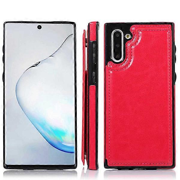 Compatible with Samsung Galaxy Note10 - Well-designed Case with Card Holder Rose Red