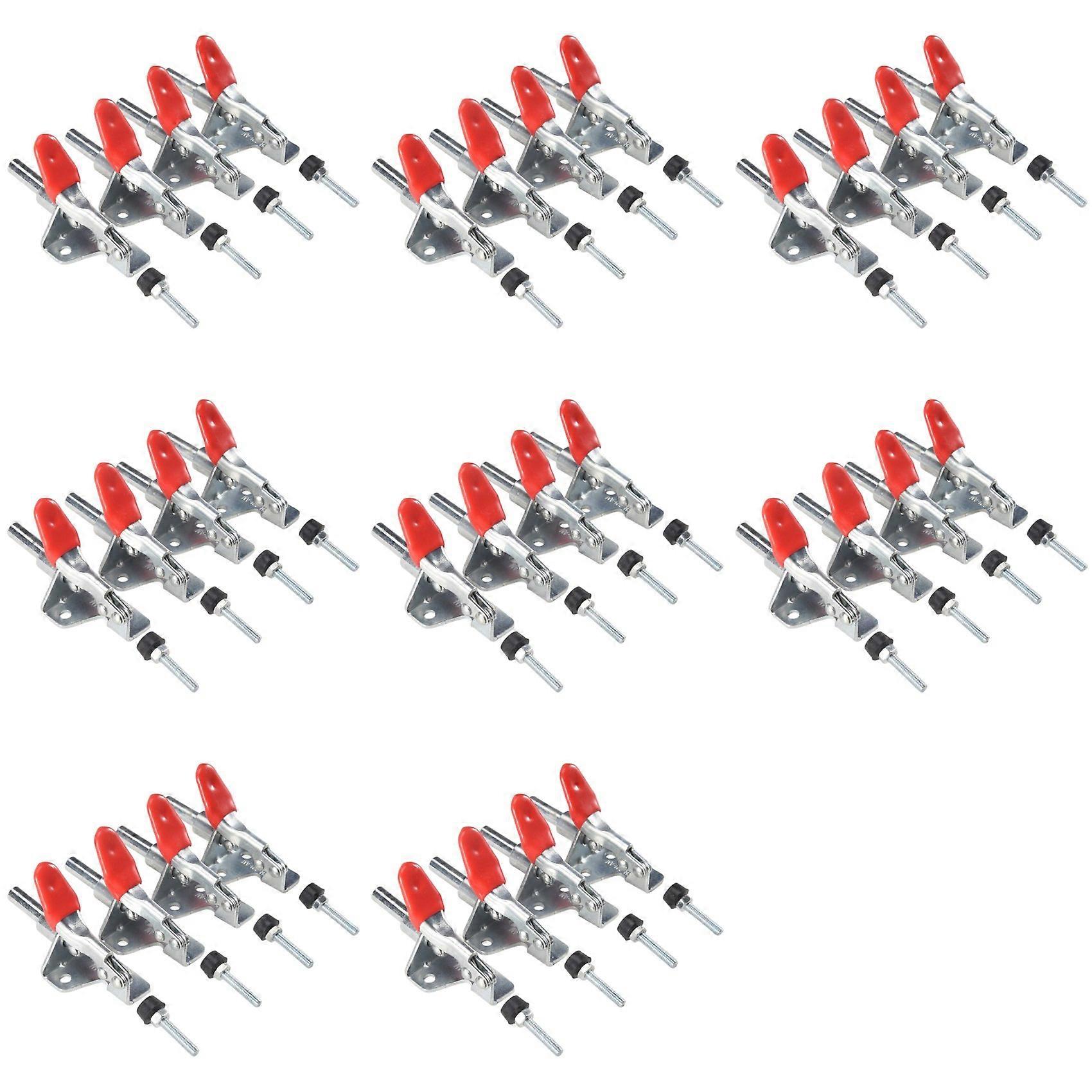 32Pcs GH-301AM 45Kg Toggle Clamp Quick Release Pull Action Vertical/Horizontal Type Clamps Hand Tool for Woodworking