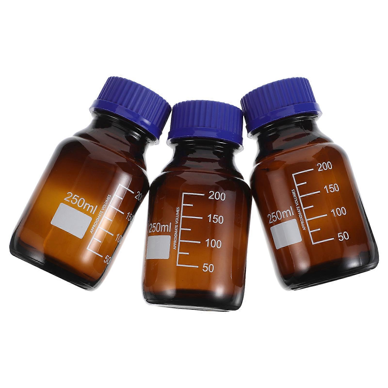 Small Glass Bottles for Liquid Storage with Clear Graduations 3Pcs