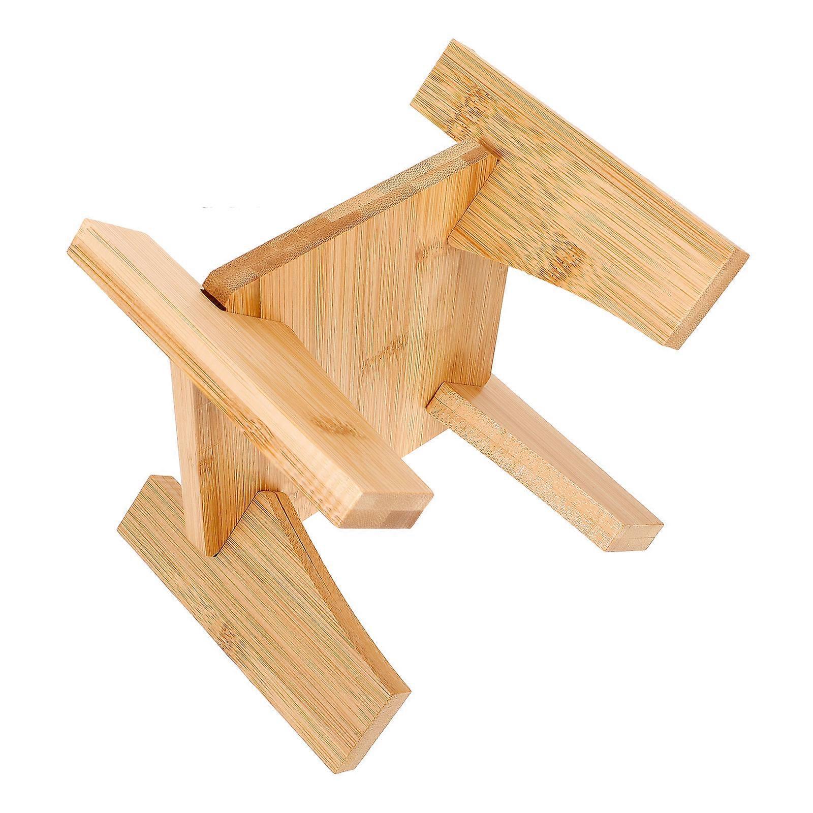 Khaki Bamboo Beverage Dispenser Stand Practical Drink Dispenser Base