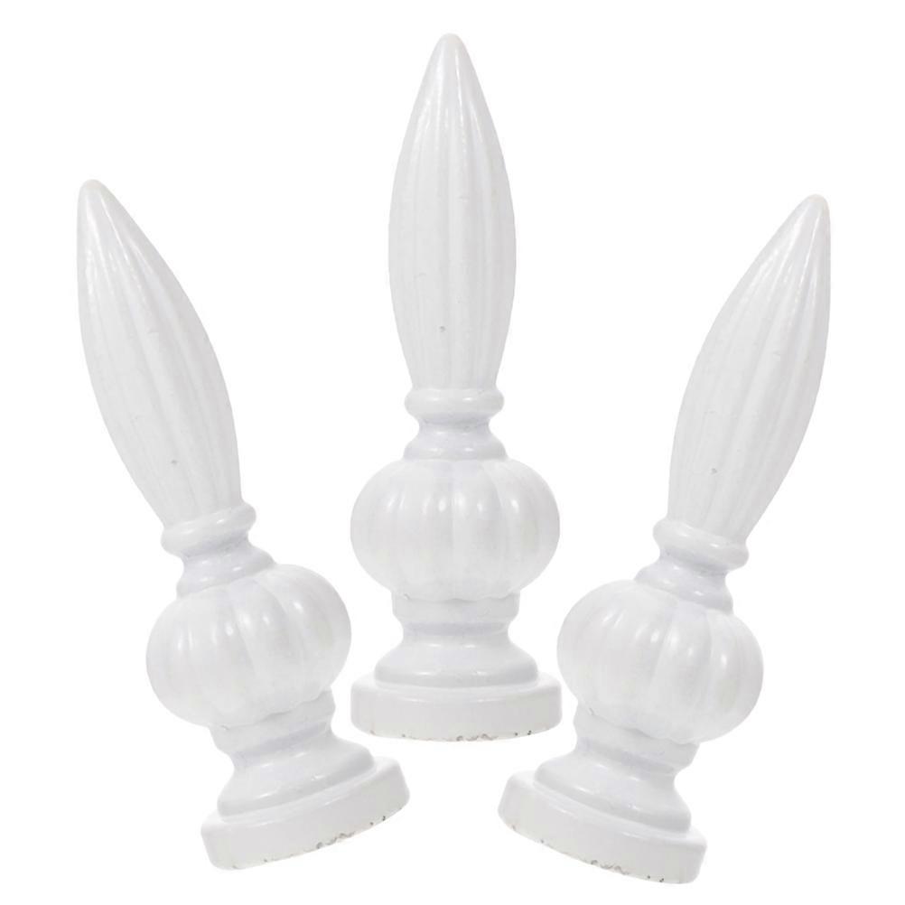 Table Lamp Finial Metal Knob White for Table Lamp Use 3Pcs Zinc Alloy