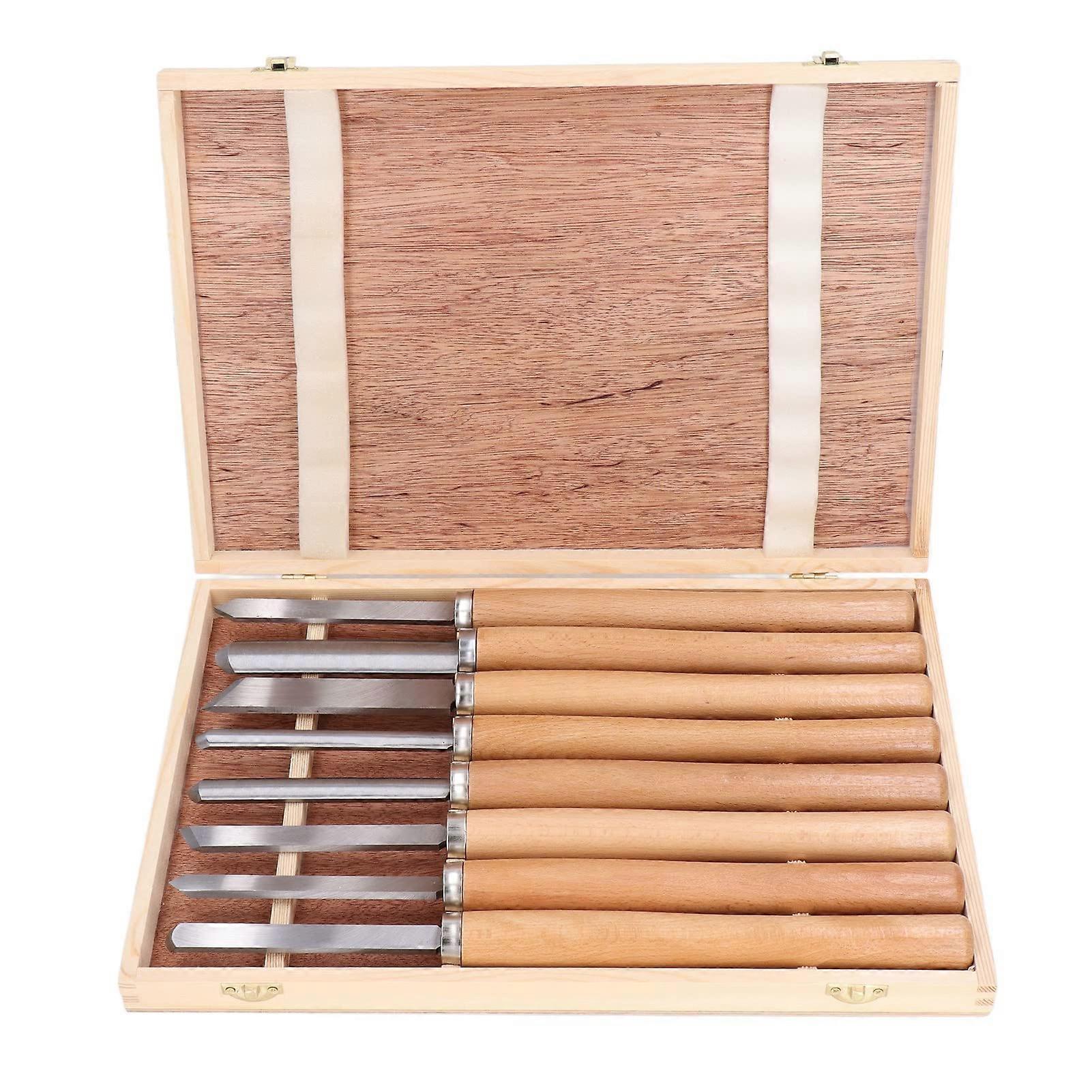 Woodworking Chisel Set 65 Manganese Steel Beech Handle Wood Turning Tools with Storage Box