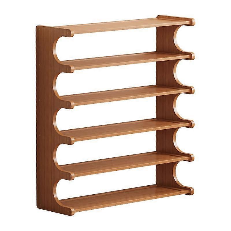 Extra Deep Bamboo Shoe Rack 4Tier Shoe Organizer with Dustproof Panels and Wide Shelves