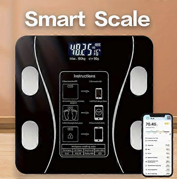 High-precision digital bathroom scale with LED display, ultra-wide platform and intelligent digital weighing scale.