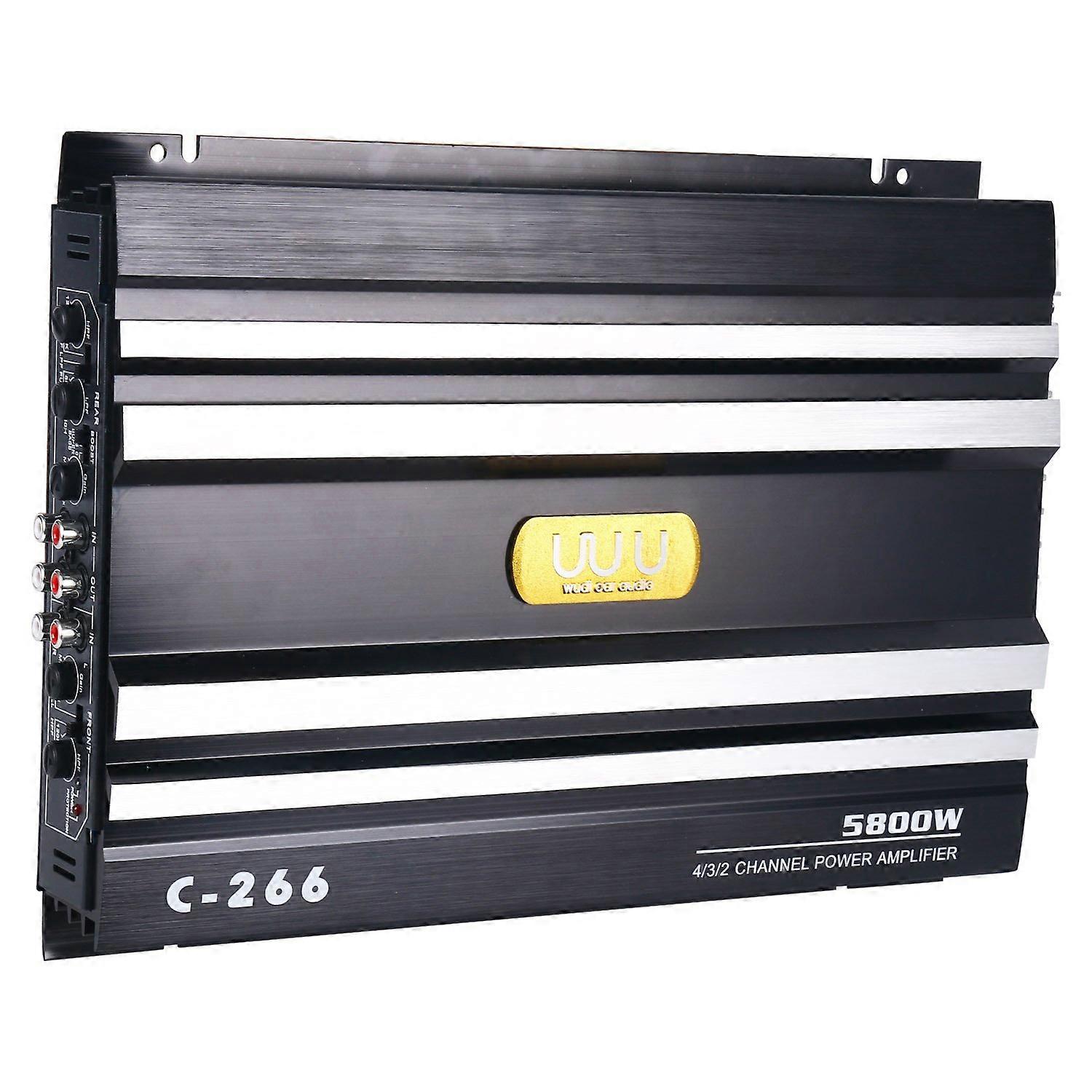 C266 4 Channel Car Audio Amplifier with Subwoofer Output 12V Stereo  Bass Sound