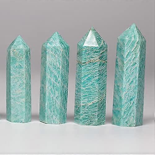 Crystal Healing Stone Amazonite Point 5060mm Polished Gemstone Column for Meditation and Decor