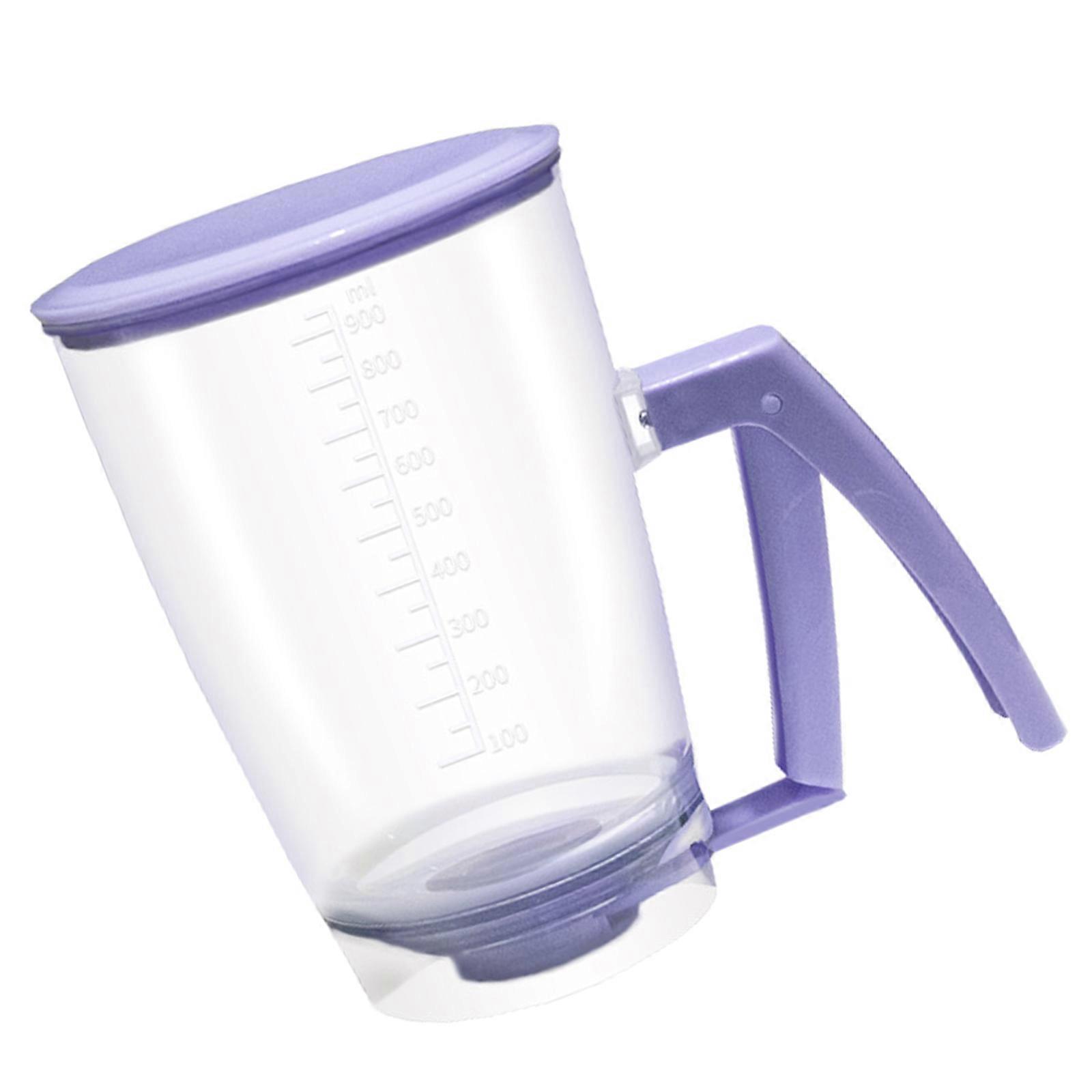 Ergonomic HandlePancake Batter Dispenser with Measuring Marks Handheld for Baking Multi Functional Funnel Tool Multicolor