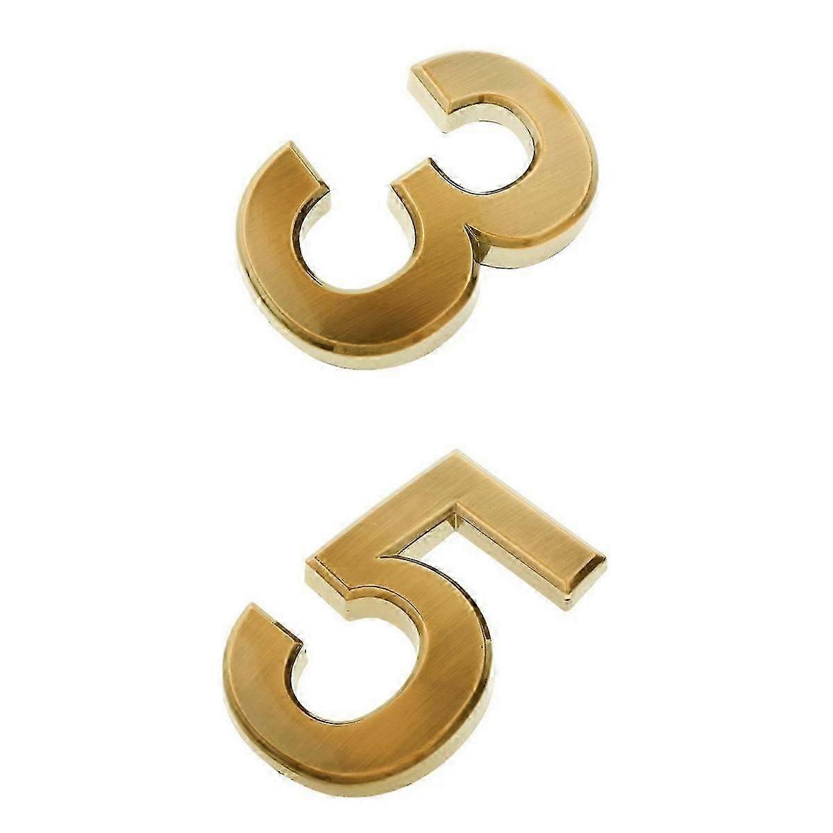 2pcs Address Sign Number Plaque 5 for Wall
