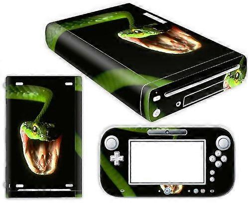Snake Design Skin Sticker Vinyl Decal for Wii U Console with Scratch Protection and Custom Fit