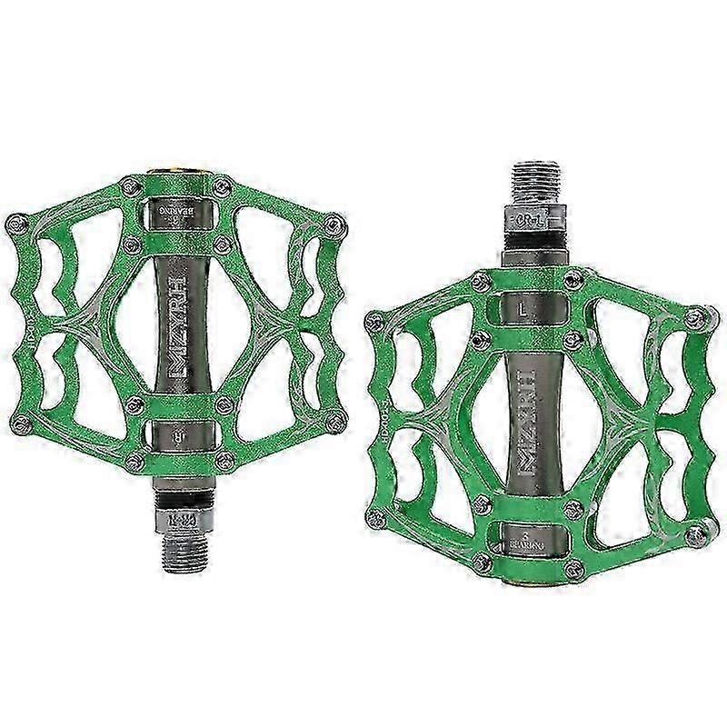 Ποδήλατα Βουνού με 3 Ρουλεμάν, Σύνθετο 9/16, Αντιολισθητική Επιφάνεια Υψηλής Αντοχής, Πράσινο και Τιτάνιο