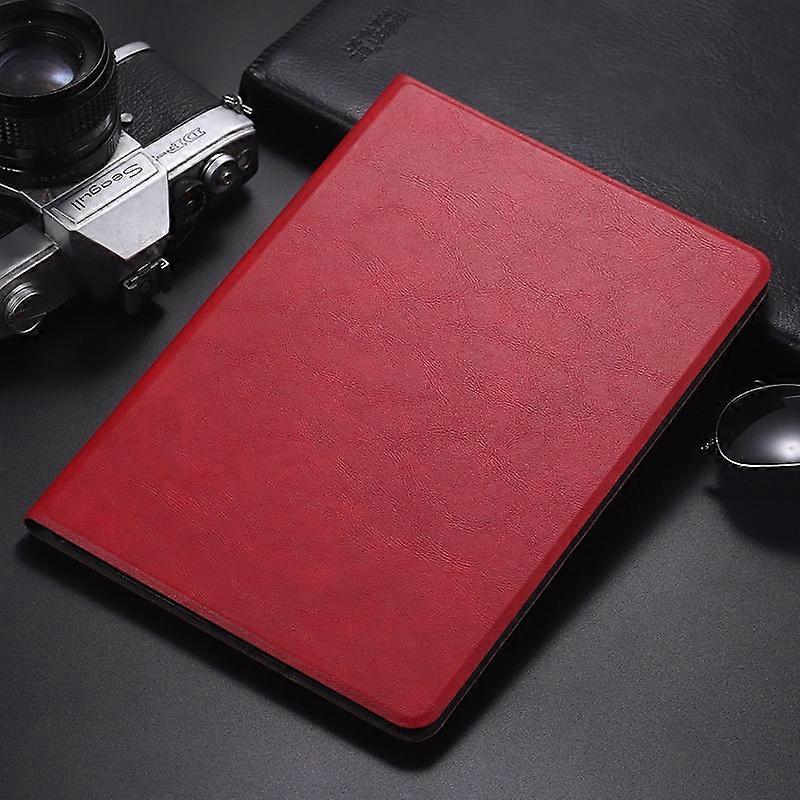 Capa para iPad 568/Air 1/Air 2 de 9,7 polegadas, vermelha, em imitação de couro, com aba.