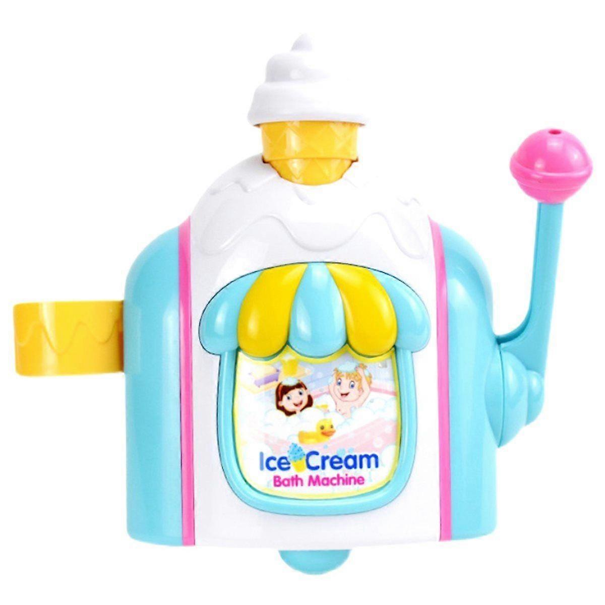Ice Cream Foam Machine Car Bath Toys Toddler Ice Cream Maker Bubble Foam Play Machine Powerful Suct