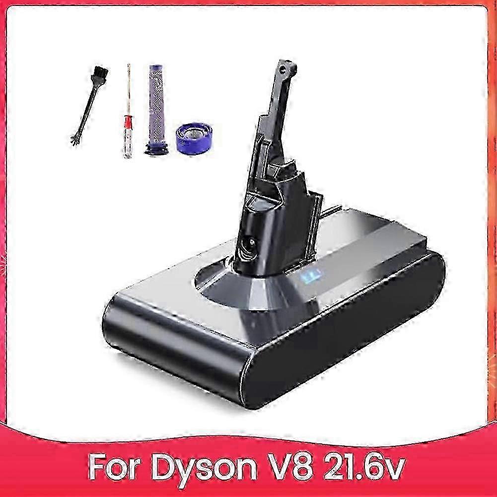 Batería de 21.6v 8000mah para aspiradora de iones de litio Dyson V8 con filtro