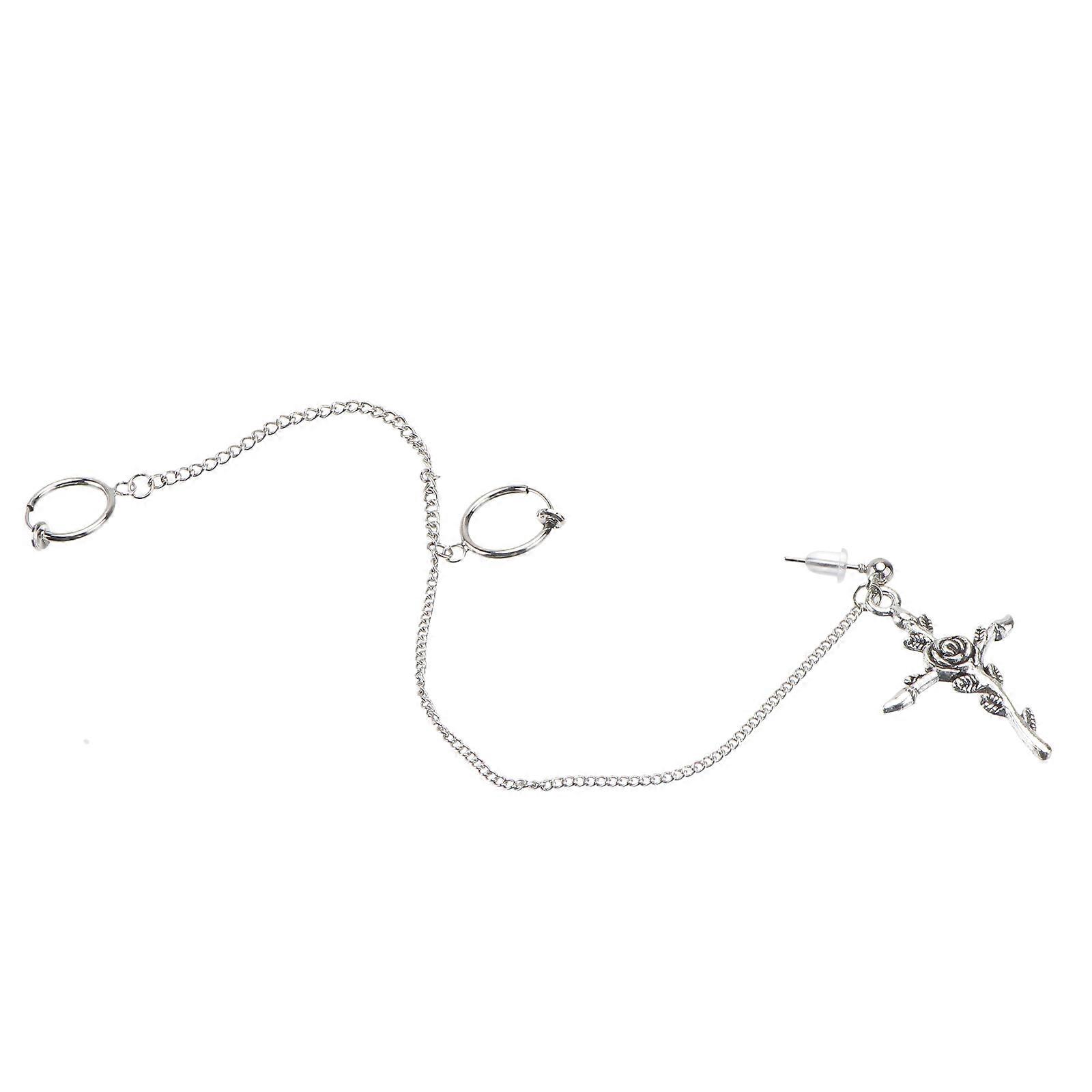 Creative Cross Ear Stud Durable Ear Bone Clip for Women Wearing 1Pcs