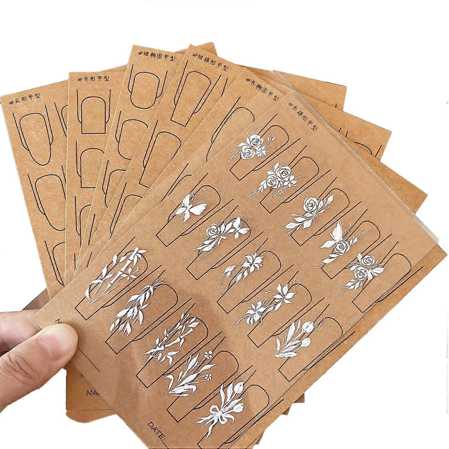 Nail Art Practice Kit with 6 Reusable Training Cards and PVC Overlay for Beginners