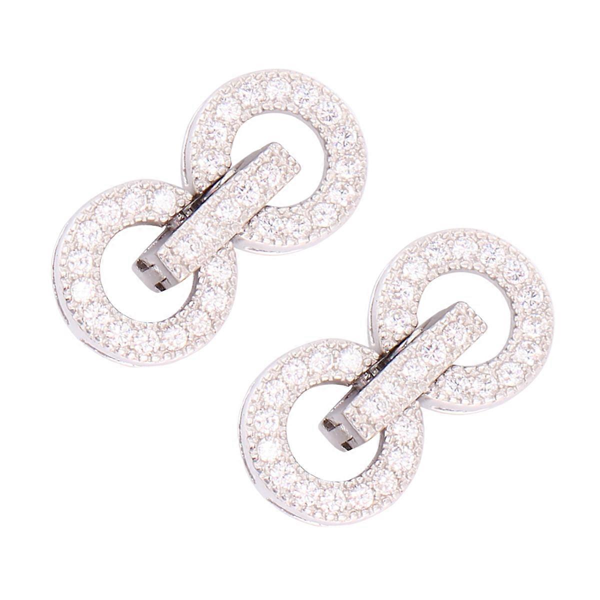 Silver DIY Buckle for Necklace and Bracelet Making 2Pcs Pack