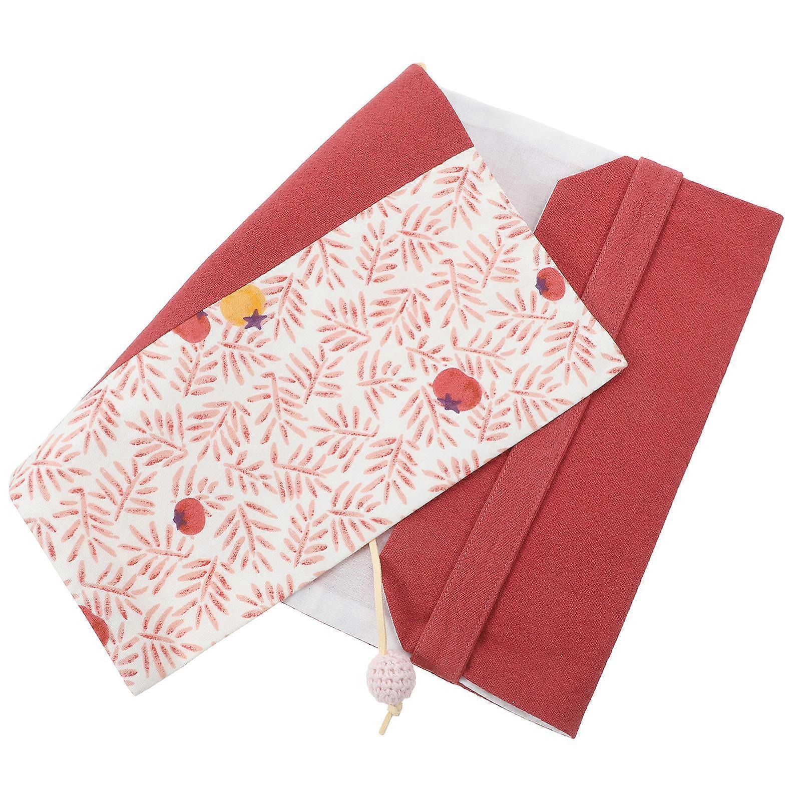 Handmade Cloth Book Sleeve Protector for Reading Lovers Red