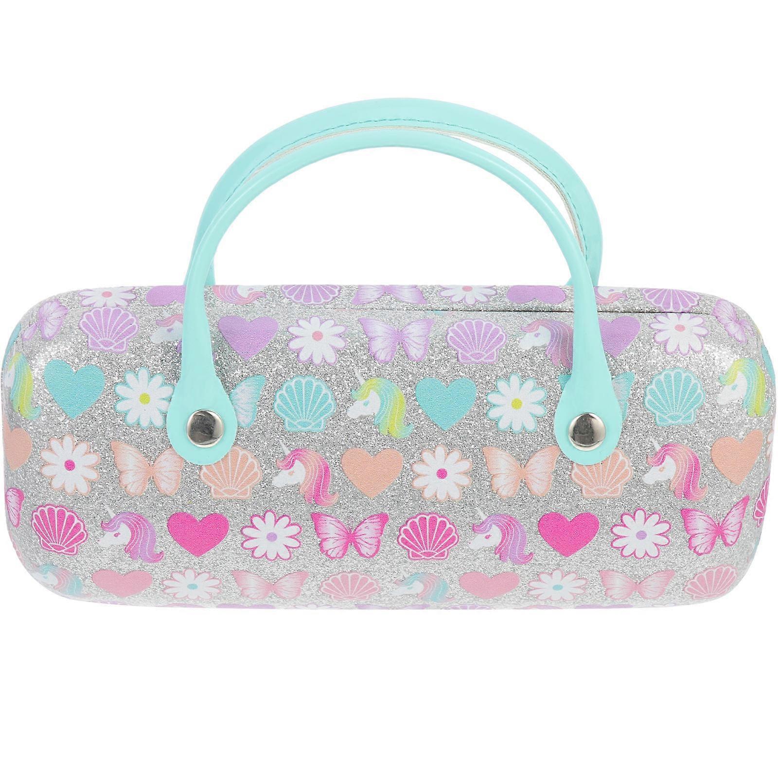 Portable Glasses Case for Storage Use 4Pcs Cartoon Pattern Child Glasses Box