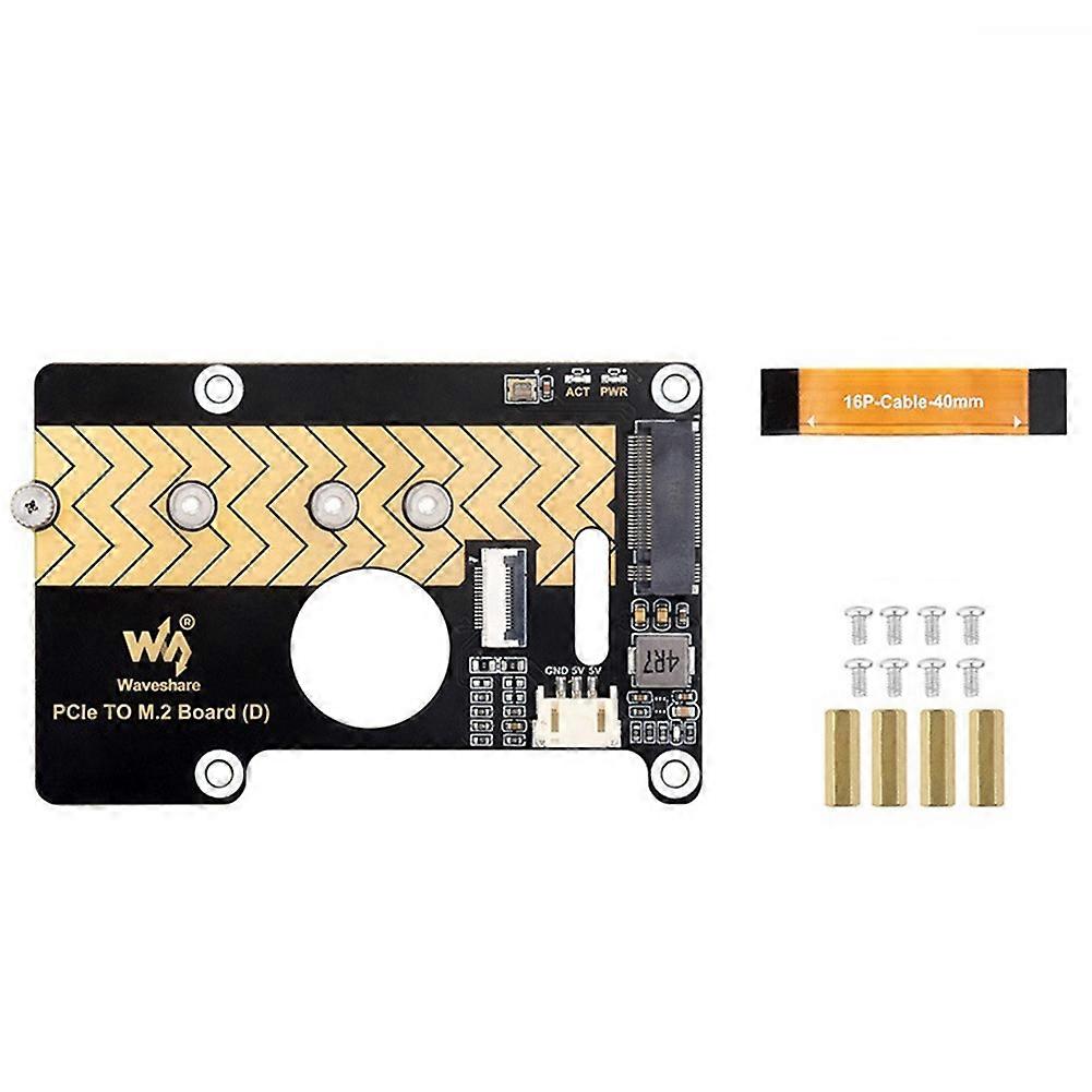 Waveshare PCIe to M.2 Adapter Board for Raspberry Pi 5 8Gbps Transfer Module Hard Disk Read/Write Faster Module