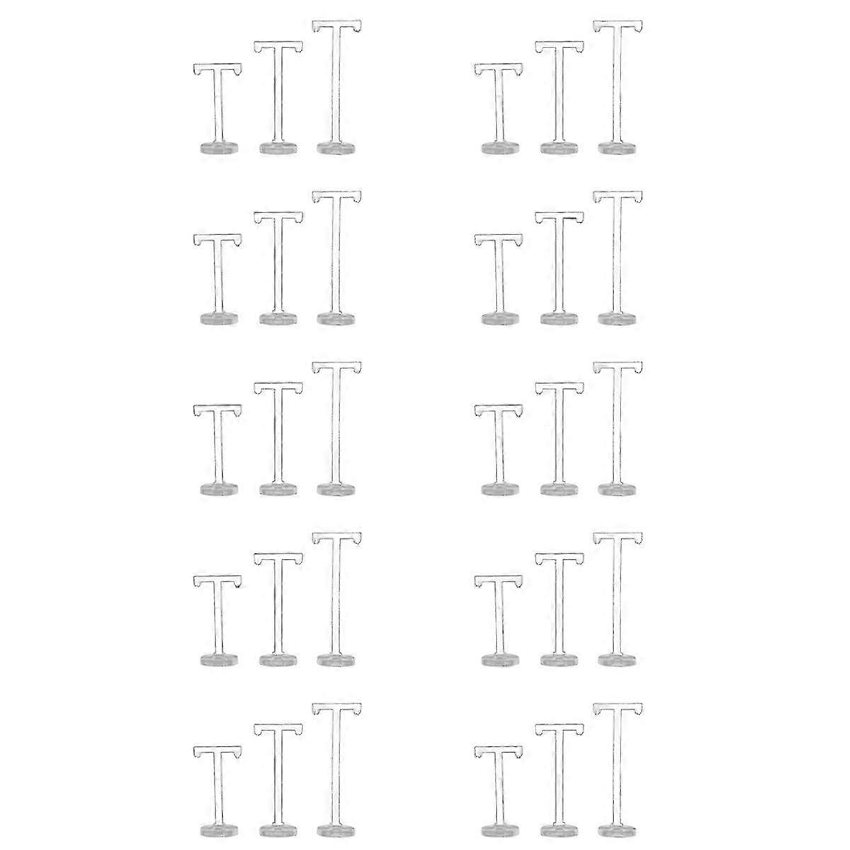 3Pcs Acrylic T Shape Earring Display Earring Holder Earring Stand