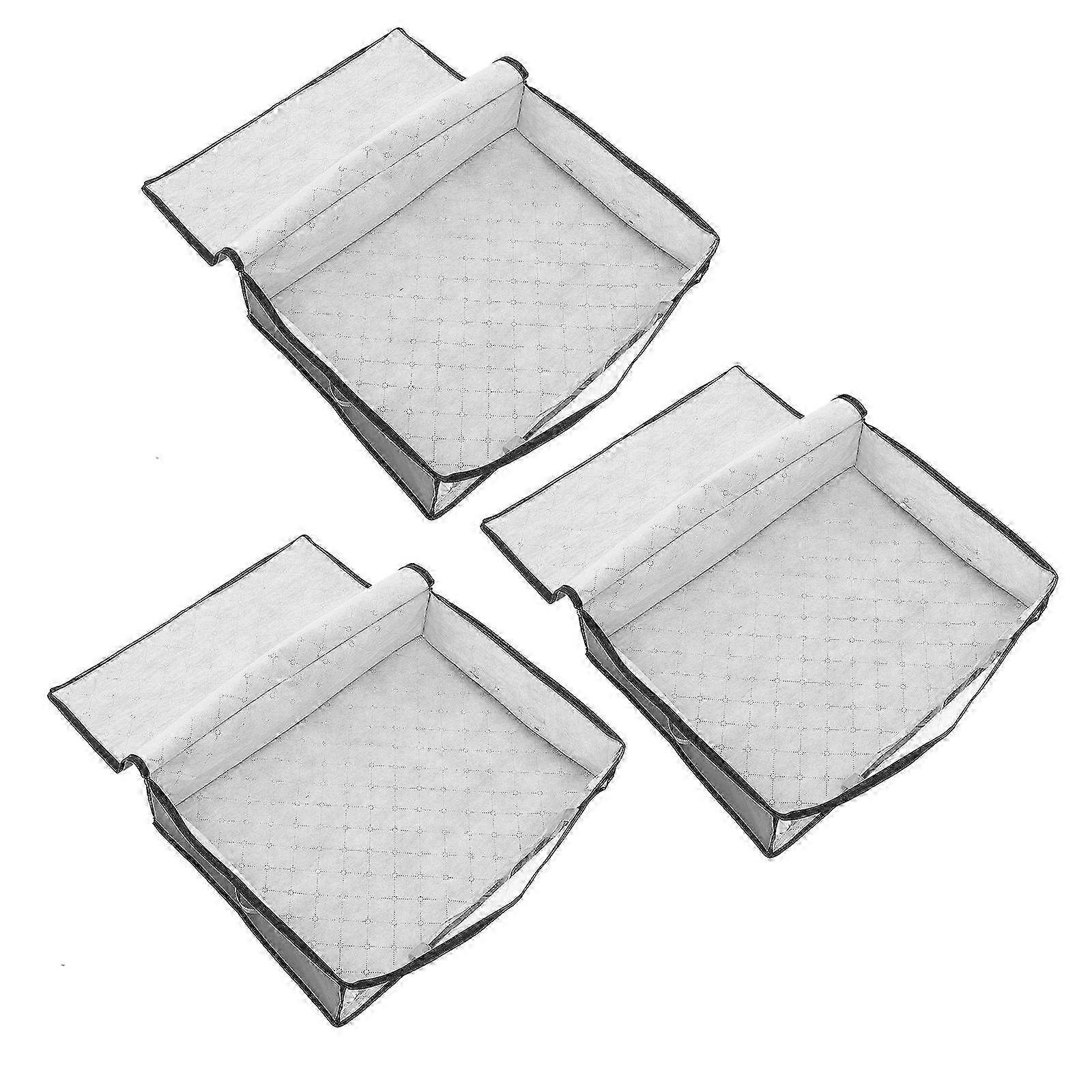 Foldable Clothes Storage Basket Organizer for Underbed Use 6Pcs Grey