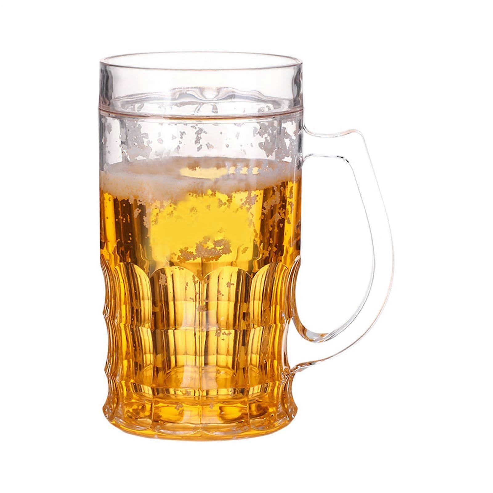 Funny Beer Mug with Handle   Double Layer 420ml Insulated Design Keeps Drinks Cold