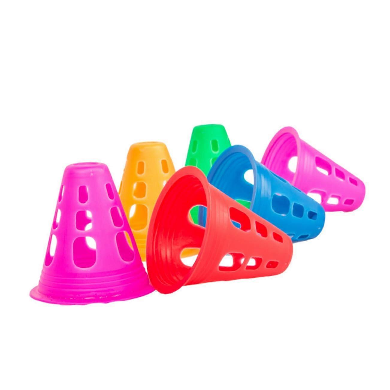 10pcs Soccer Training Cones MultiSport Aid Durable CrushResistant Bright Random Colors
