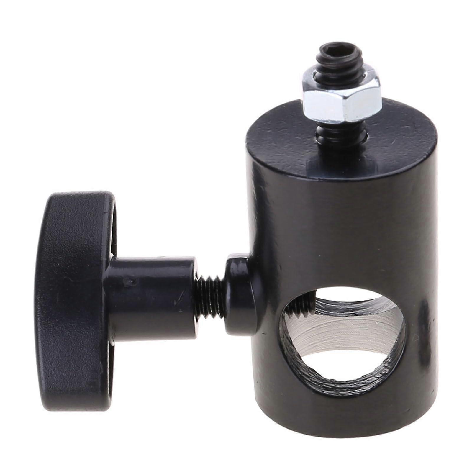 DSLR Camera Light Stand Adapter with 1/4 3/8 Thread Mount, Metal Photography Bracket White